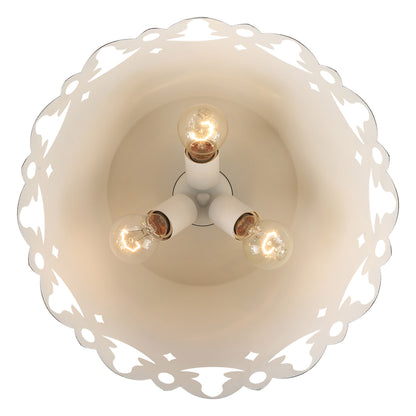 Eloise 3-light Flush Mount in Antique Ivory