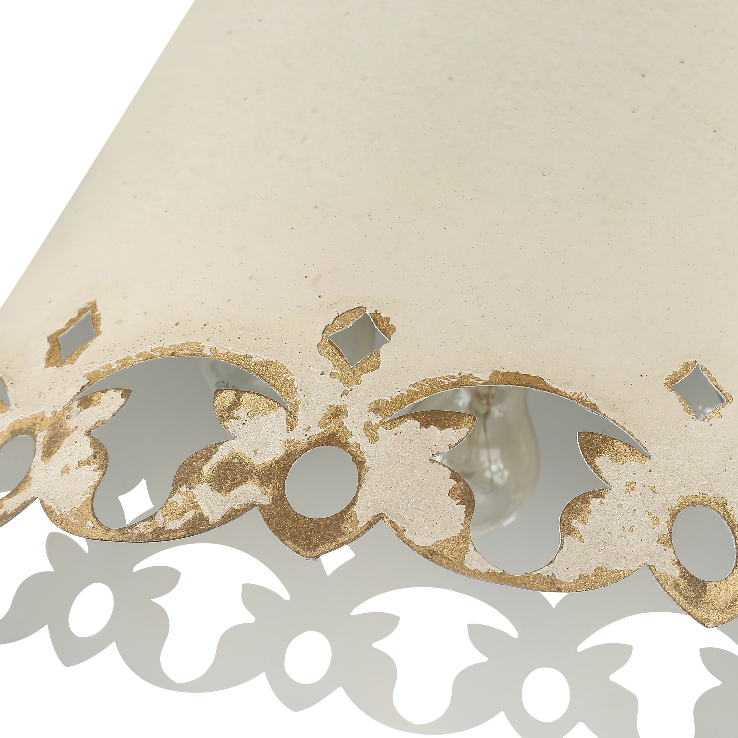 Eloise 3-light Flush Mount in Antique Ivory