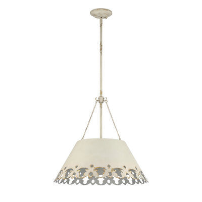 Eloise 5-light Pendant in Antique Ivory, alternate view - Golden Lighting