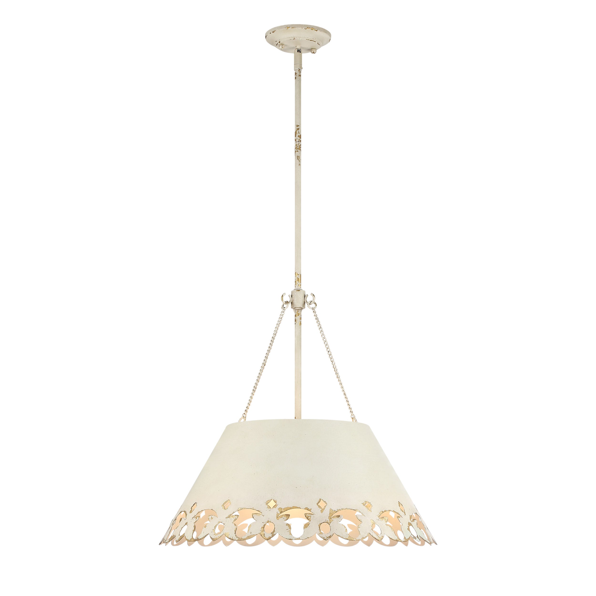 Eloise 5-Light Pendant in Antique Ivory - - Golden Lighting