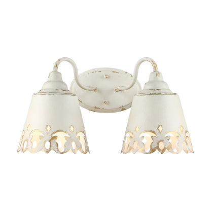 Eloise 2-Light Vanity Light in Antique Ivory - Antique Ivory / Antique Ivory / Beige - Golden Lighting