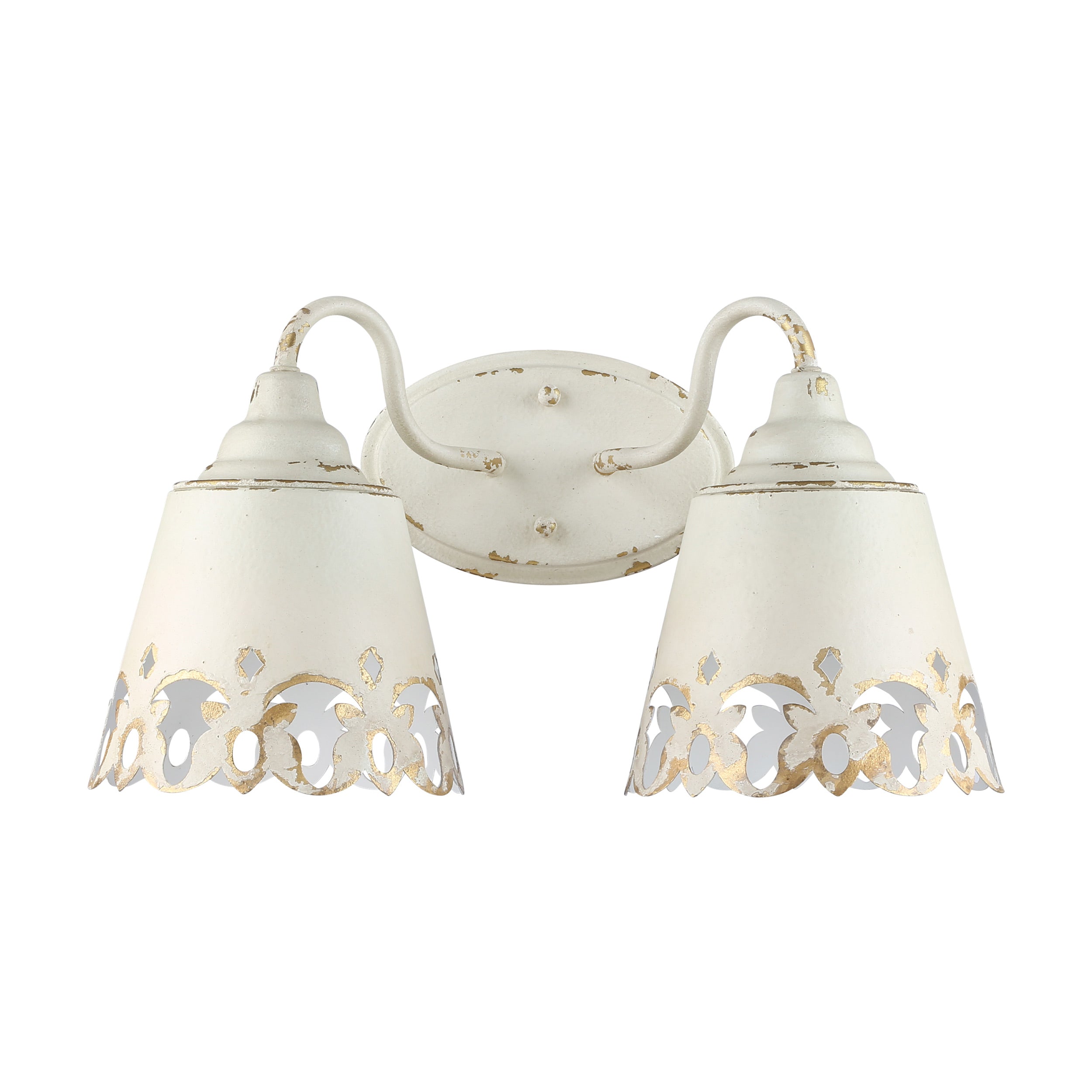 Eloise 2-Light Vanity Light in Antique Ivory - - Golden Lighting