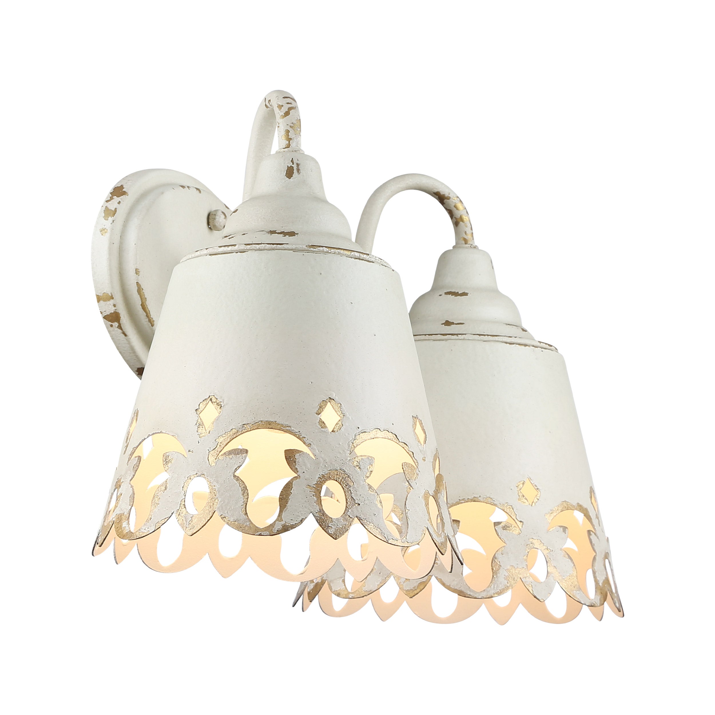 Eloise 2-light Vanity in Antique Ivory