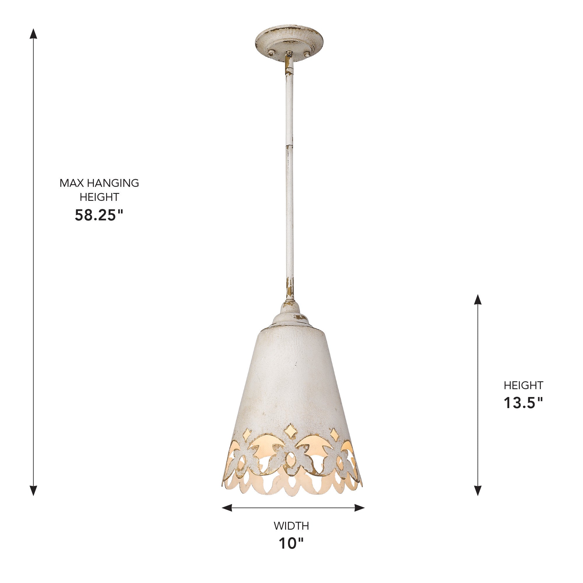 Eloise 1-light Pendant in Antique Ivory
