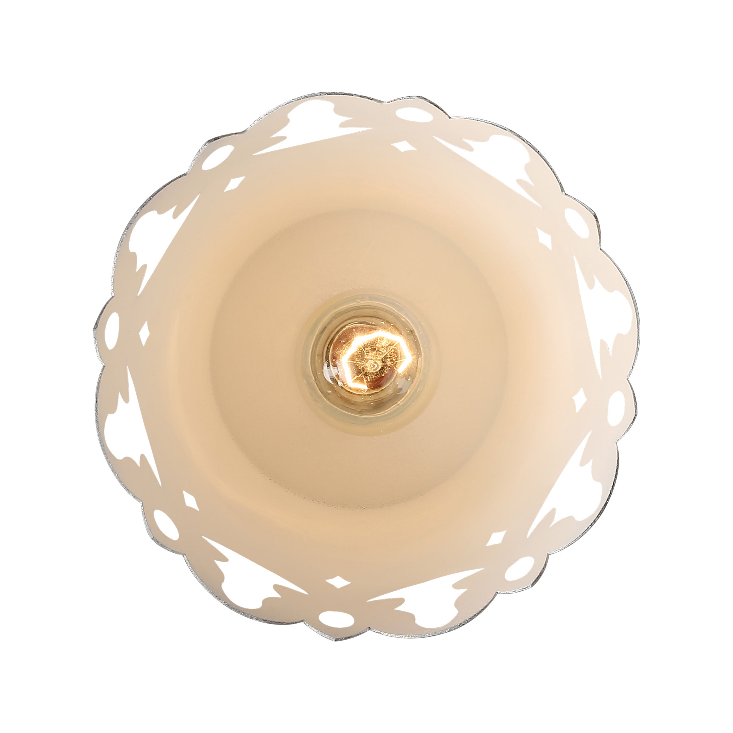 Eloise 1-light Semi-Flush Mount in Antique Ivory