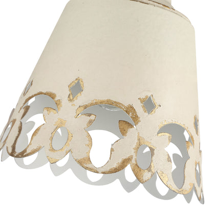 Eloise 1-light Semi-Flush Mount in Antique Ivory