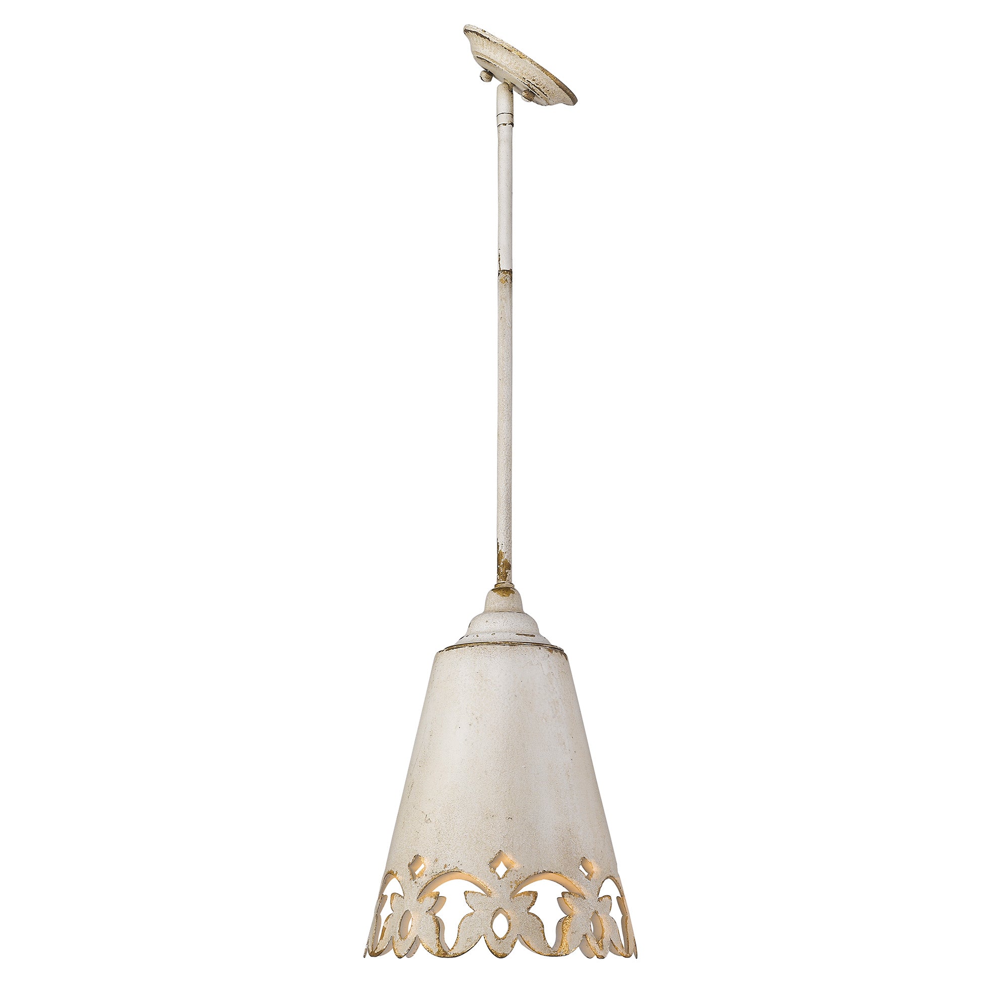 Eloise Small Pendant in Antique Ivory - Antique Ivory / Antique Ivory / Beige - Golden Lighting