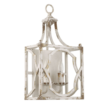 Laurent 2-light Wall Sconce in Antique Ivory, alternate view - Golden Lighting