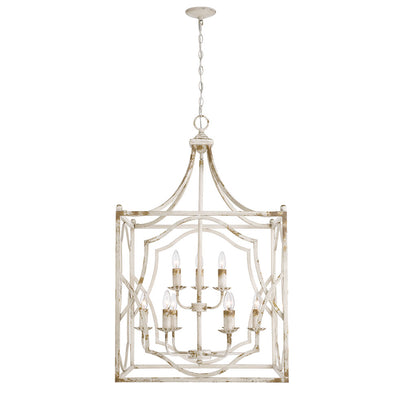 Golden Lighting Laurent 9-light Pendant in Antique Ivory - - Golden Lighting