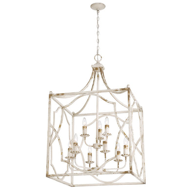 Golden Lighting Laurent 9-light Pendant in Antique Ivory - - Golden Lighting