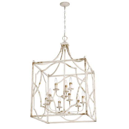 Golden Lighting Laurent 9-light Pendant in Antique Ivory - - Golden Lighting