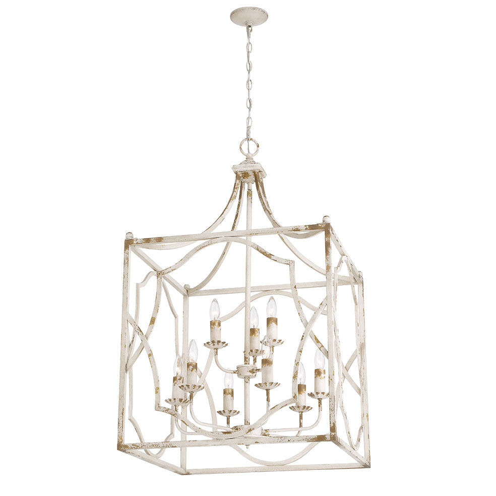 Golden Lighting Laurent 9-light Pendant in Antique Ivory - - Golden Lighting