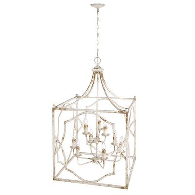 Golden Lighting Laurent 9-light Pendant in Antique Ivory - - Golden Lighting