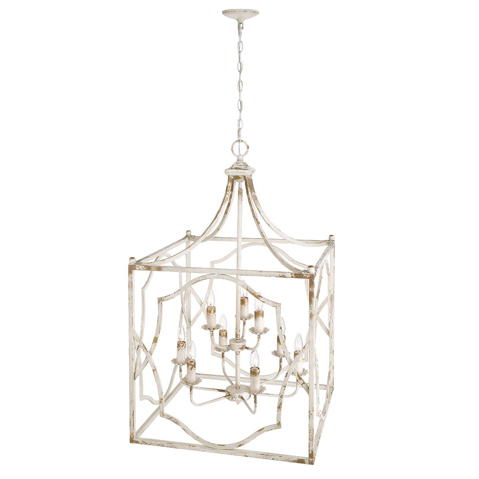 Golden Lighting Laurent 9-light Pendant in Antique Ivory - - Golden Lighting