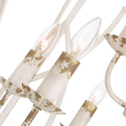 Golden Lighting Laurent 9-light Pendant in Antique Ivory - - Golden Lighting