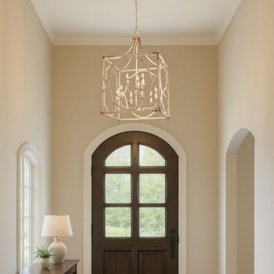 Golden Lighting Laurent 9-light Pendant in Antique Ivory - - Golden Lighting
