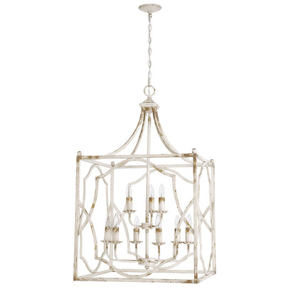 Golden Lighting Laurent 9-light Pendant in Antique Ivory