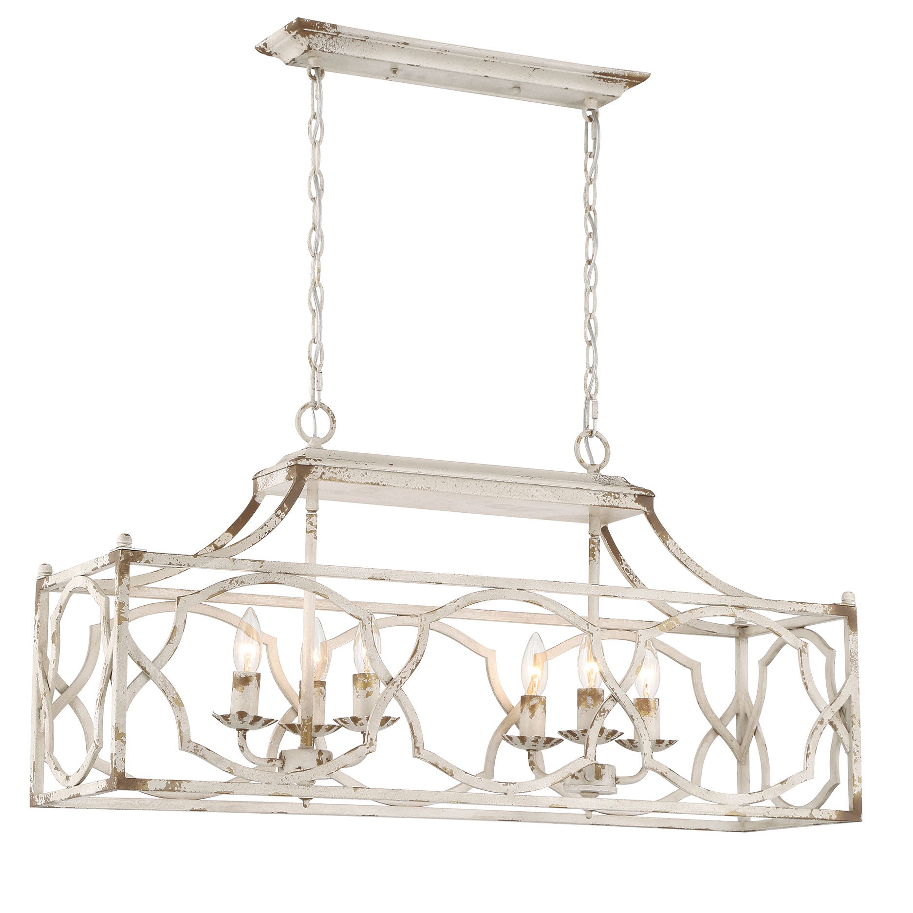 Laurent 6-light Island Light in Antique Ivory