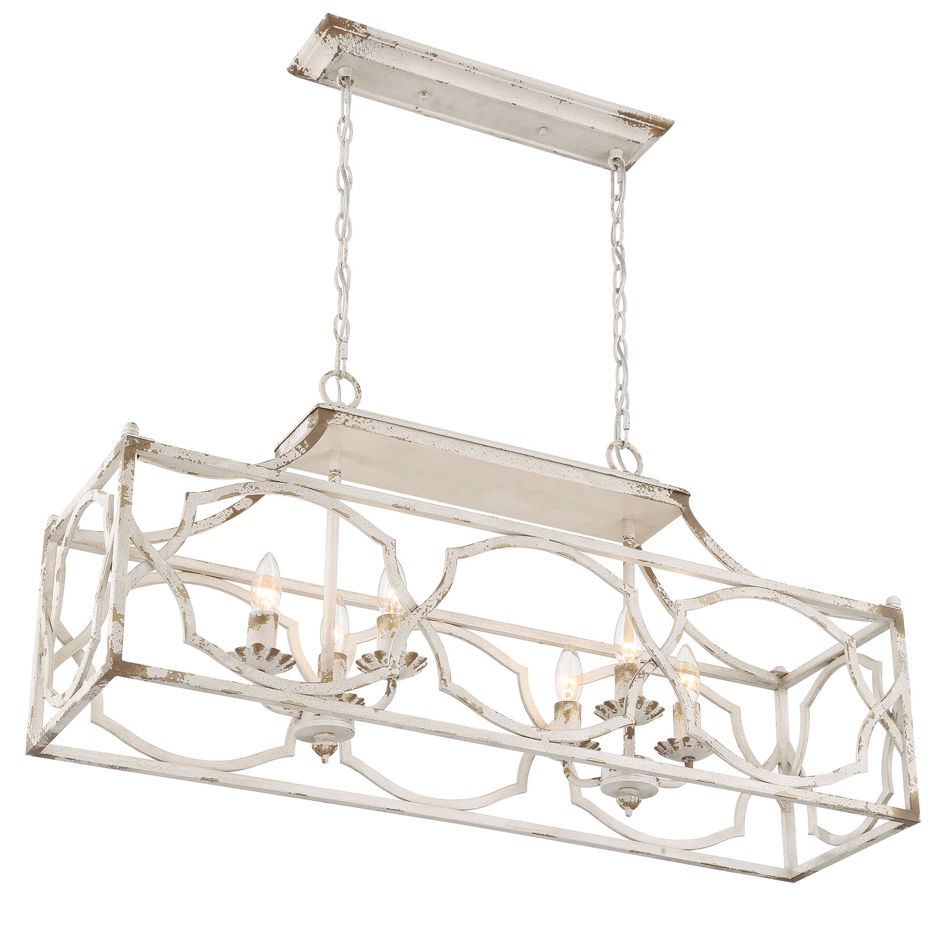 Laurent 6-light Island Light in Antique Ivory