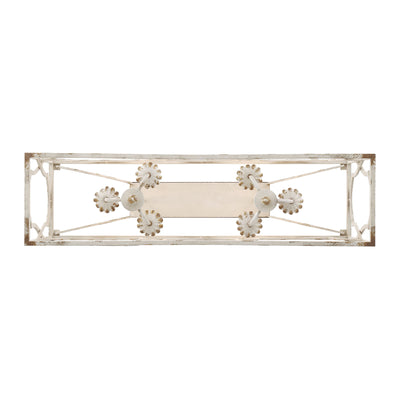 Laurent 6-light Island Light in Antique Ivory, view from below - Golden Lighting
