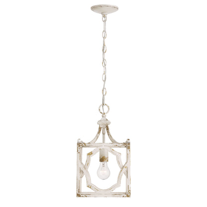 Golden Lighting Laurent 1-Light Pendant in Antique Ivory - - Golden Lighting