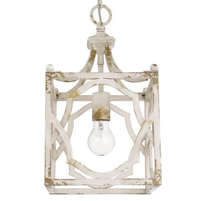 Golden Lighting Laurent 1-Light Pendant in Antique Ivory - - Golden Lighting