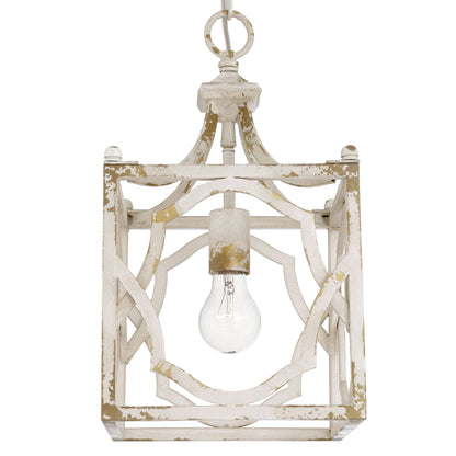 Golden Lighting Laurent 1-Light Pendant in Antique Ivory - - Golden Lighting
