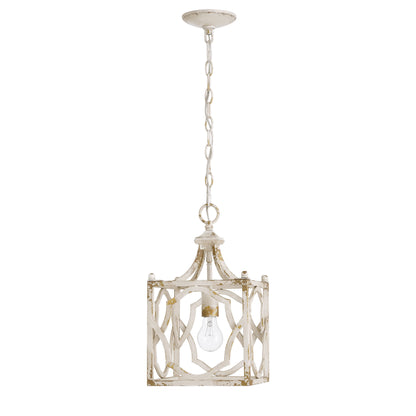 Golden Lighting Laurent 1-Light Pendant in Antique Ivory