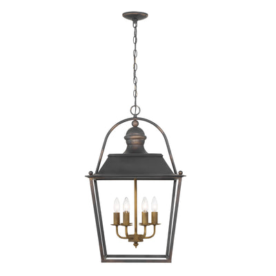 Golden Lighting Christoff 6-light Pendant in Antique Black Iron - - Golden Lighting