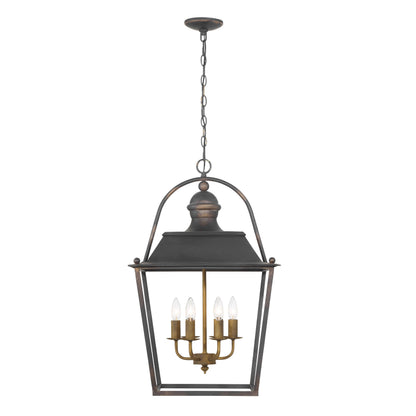 Golden Lighting Christoff 6-light Pendant in Antique Black Iron - - Golden Lighting