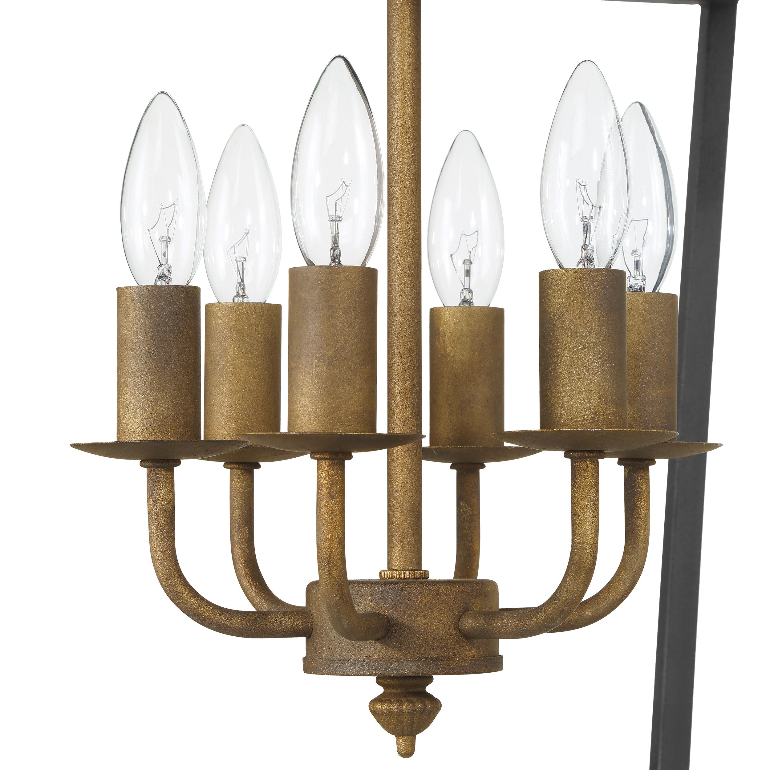 Golden Lighting Christoff 6-light Pendant in Antique Black Iron - - Golden Lighting