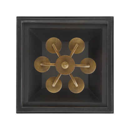 Golden Lighting Christoff 6-light Pendant in Antique Black Iron