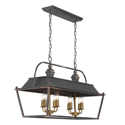 Golden Lighting Christoff 8-light Island Light in Antique Black Iron - - Golden Lighting