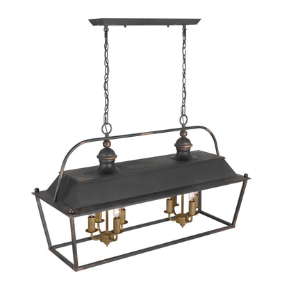 Golden Lighting Christoff 8-light Island Light in Antique Black Iron - - Golden Lighting