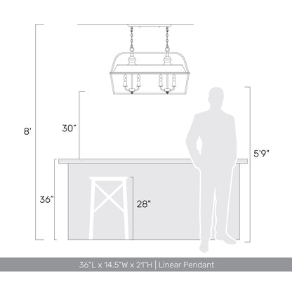 Golden Lighting Christoff 8-light Island Light in Antique Black Iron - - Golden Lighting