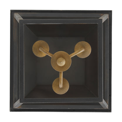 Golden Lighting Christoff 3-light Semi-Flush Mount in Antique Black Iron - - Golden Lighting
