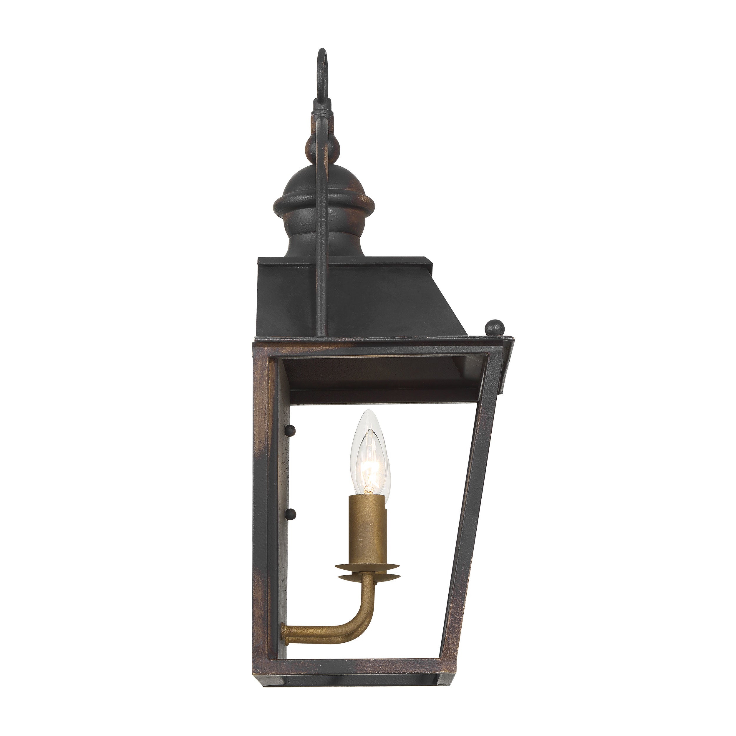 Golden Lighting Christoff 2-light Wall Sconce in Antique Black Iron - - Golden Lighting