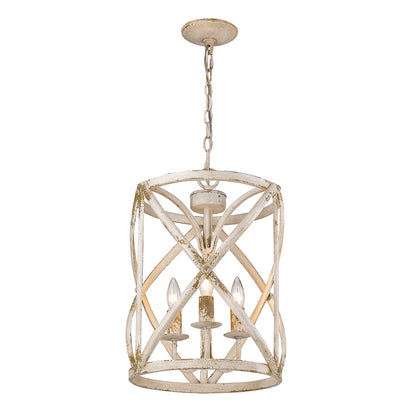 Golden Lighting Alcott 3-light Pendant in Antique Ivory - - Golden Lighting