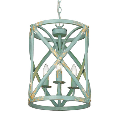 Golden Lighting Alcott 3-light Pendant in Antique Teal - Default Title - Golden Lighting