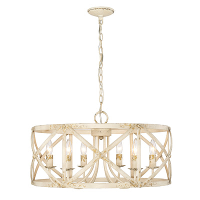 Golden Lighting Alcott 6-light Chandelier in Antique Ivory - - Golden Lighting