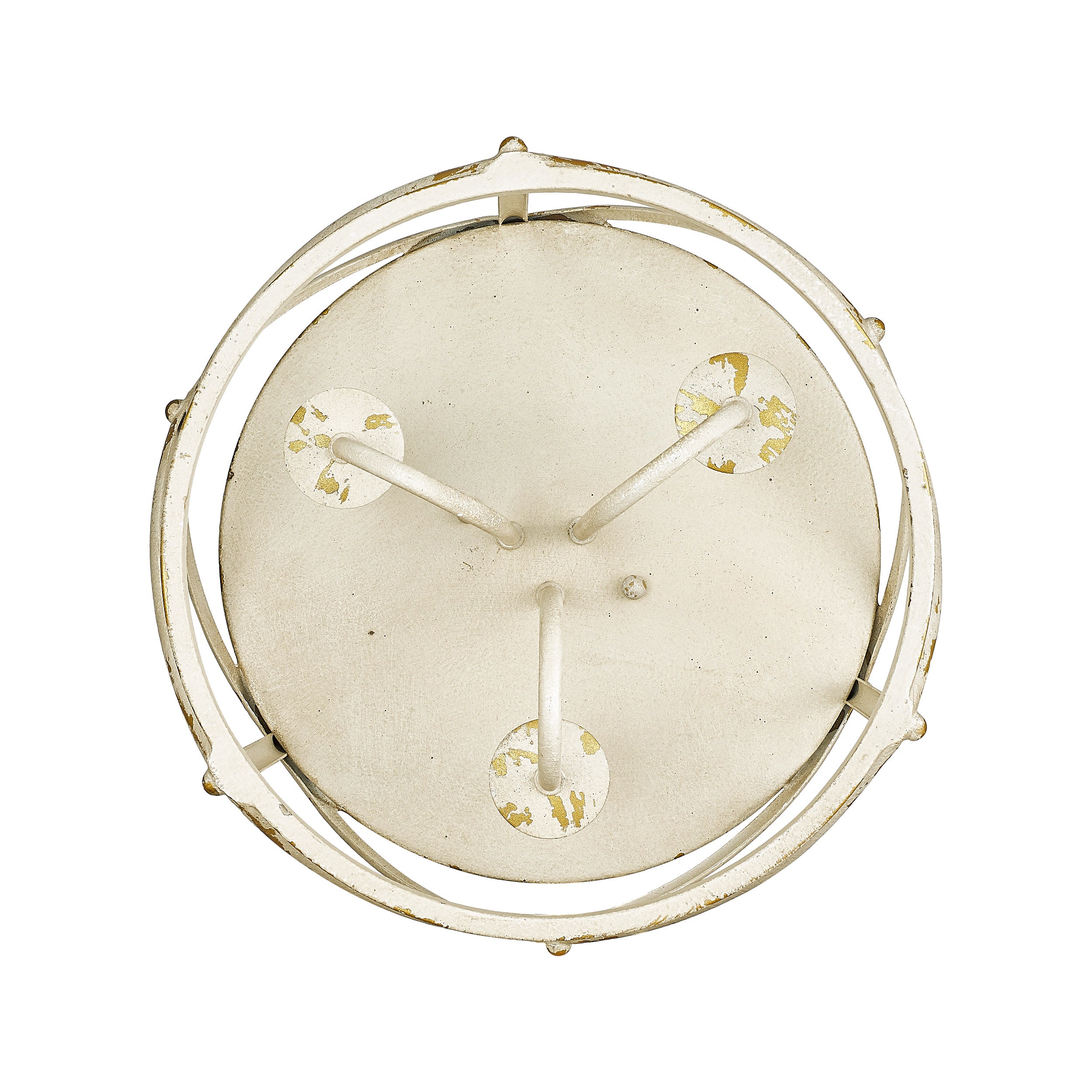 Golden Lighting Alcott 3-light Flush Mount in Antique Ivory - - Golden Lighting