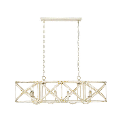 Golden Lighting Alcott 8-light Island Light in Antique Ivory - - Golden Lighting