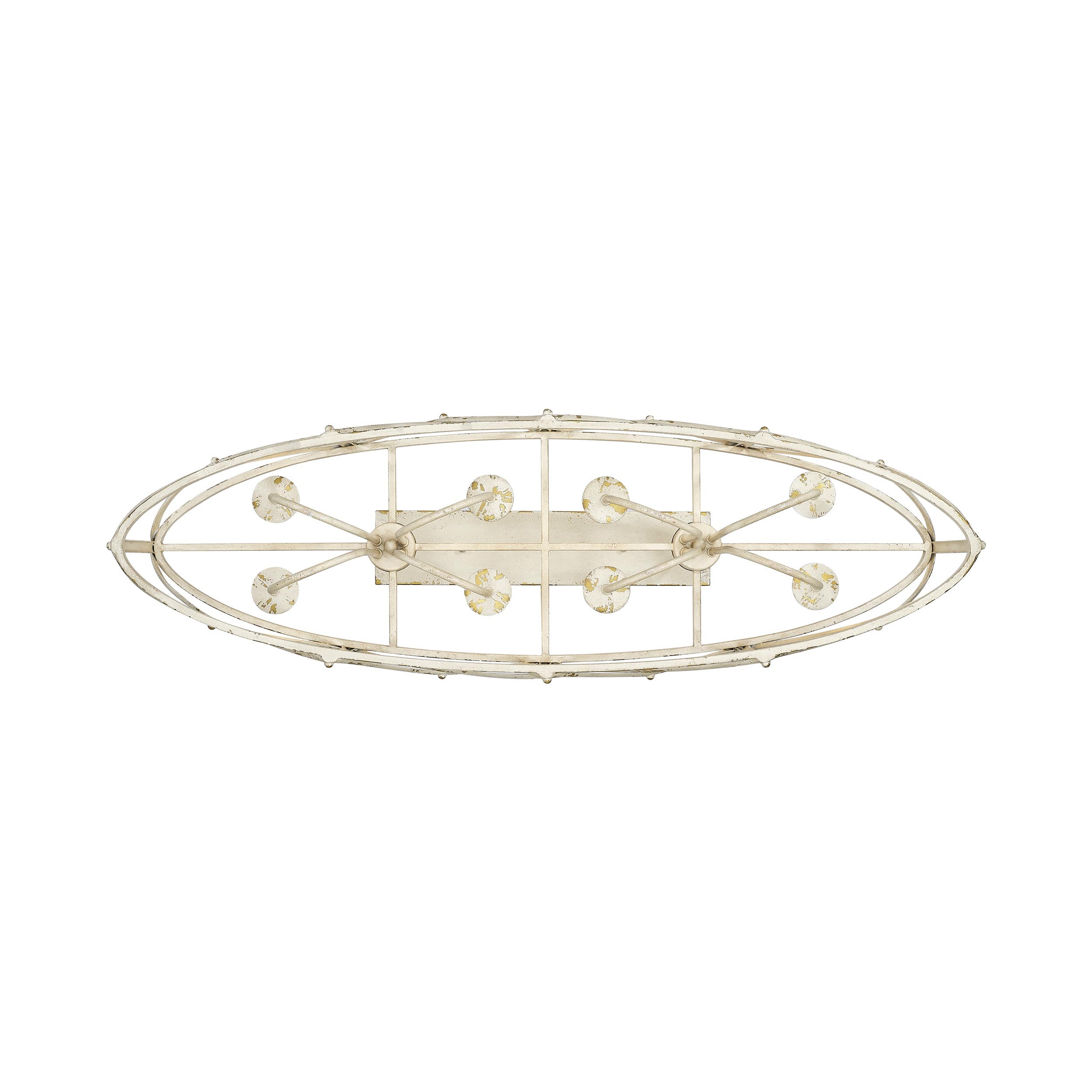 Golden Lighting Alcott 8-light Island Light in Antique Ivory - - Golden Lighting