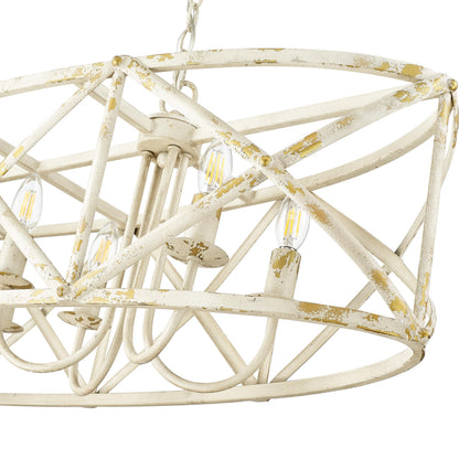 Golden Lighting Alcott 8-light Island Light in Antique Ivory - - Golden Lighting