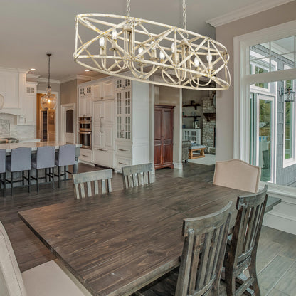 Alcott Linear Pendant in Antique Ivory with No Shade - Default Title - Golden Lighting
