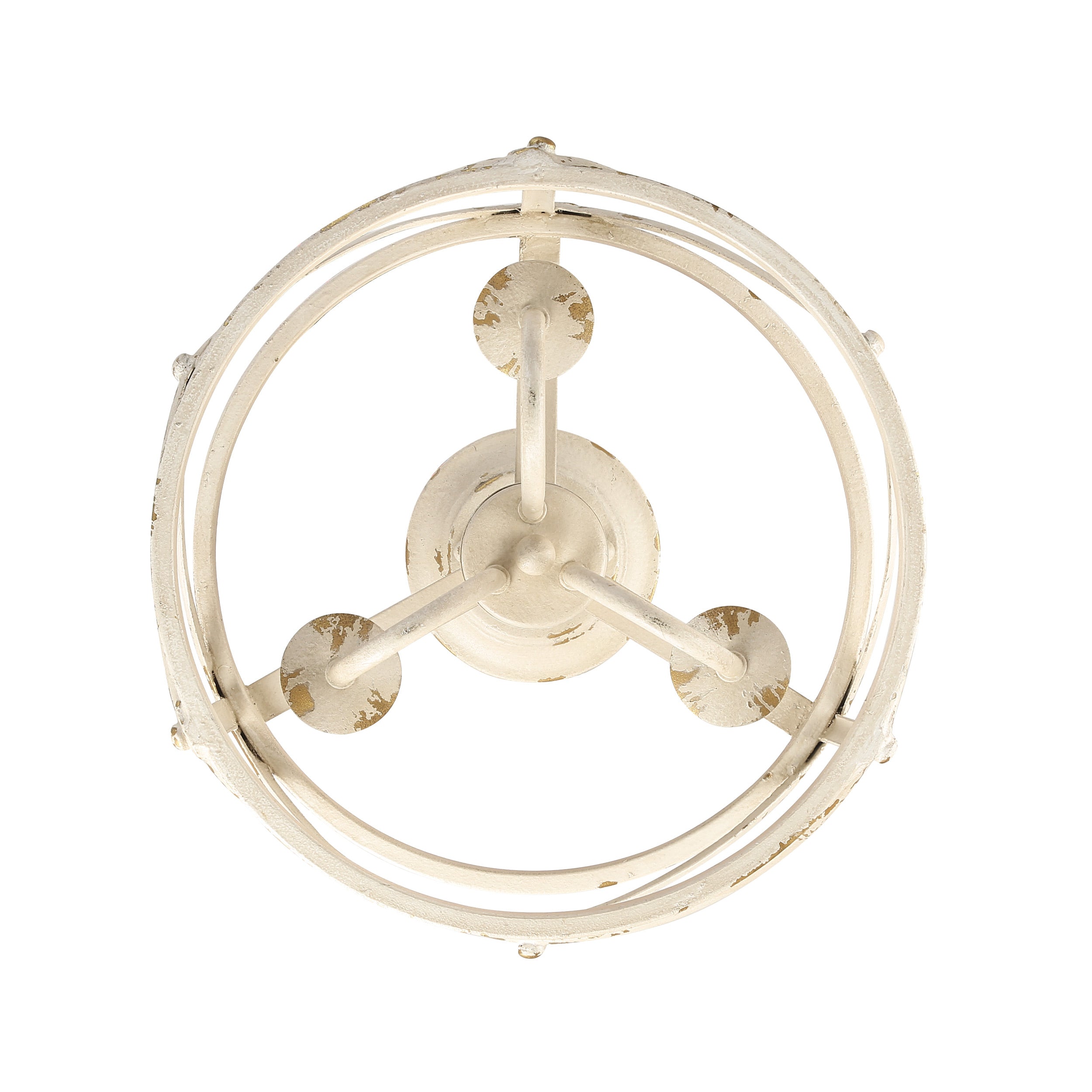 Golden Lighting Alcott 3-light Semi-Flush Mount in Antique Ivory - - Golden Lighting