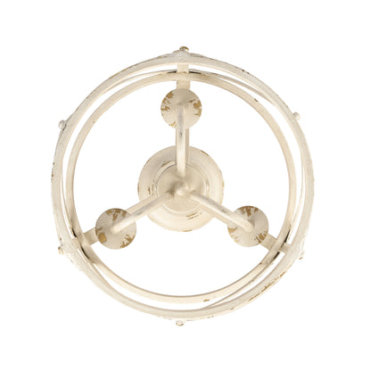 Golden Lighting Alcott 3-light Semi-Flush Mount in Antique Ivory - - Golden Lighting