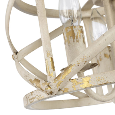 Golden Lighting Alcott 3-light Semi-Flush Mount in Antique Ivory - - Golden Lighting