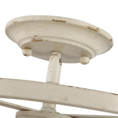 Golden Lighting Alcott 3-light Semi-Flush Mount in Antique Ivory - - Golden Lighting