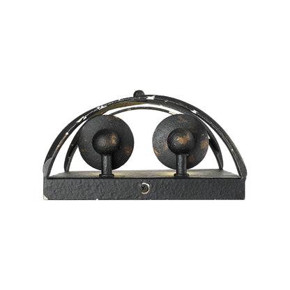 Golden Lighting Alcott 2-light Wall Sconce in Antique Black Iron - - Golden Lighting